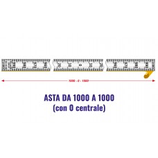 Asta h mm.11 verticale 0 centrale con biadesivo 1000-0-1000
