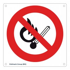 Cartello vietato usare fiamme libere