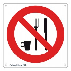 Cartello vietato bere e mangiare