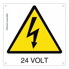 Cartello pericolo 24 volt