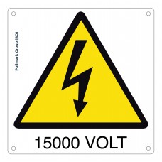 Cartello pericolo 15000 volt