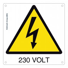 Cartello pericolo 230 volt