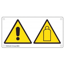 Cartello multisimbolo: Pericolo generico - Pericolo bombole in pressione