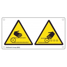 Cartello: Pericolo nastro trasportatore - Pericolo giunzione nastro trasportatore