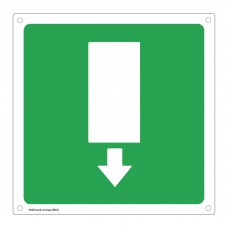Cartello di soccorso - Uscita d'emergenza-freccia verticale