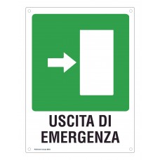 Cartello di soccorso - Uscita di emergenza-destra