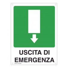 Cartello di soccorso - Uscita di emergenza-basso