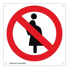 Cartello vietato l'accesso alle donne in stato di gravidanza
