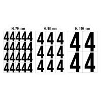Numeri per scansie - Fogli A4 numero 4 adesivo