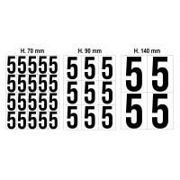 Numeri per scansie - Fogli A4 numero 5 adesivo
