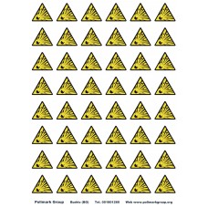 Etichette pericolo materiale esplosivo
