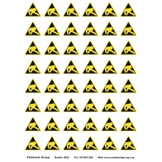 Etichette pericolo correnti elettrostatiche