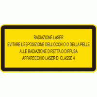 Etichetta radiazioni laser - Evitare l'esposizione dell'occhio o della pelle