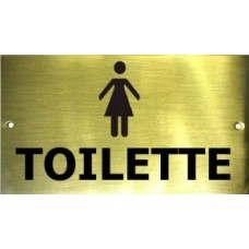 Pittogramma in ottone mm.1,5 "toilette donne"