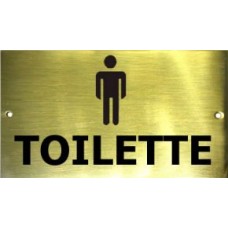 Pittogramma in ottone mm.1,5 "toilette uomini"
