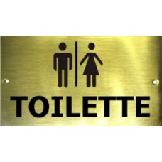 Pittogramma in ottone mm.1,5 "toilette uomini e donne"