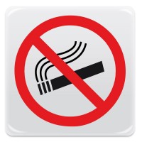 Pittogramma adesivo effetto lente "vietato fumare"