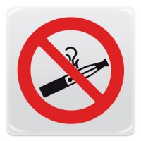 Pittogramma adesivo effetto lente "vietato fumare sigarette elettroniche"