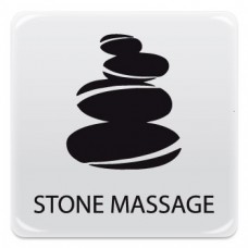 Pittogramma adesivo effetto lente "stone massage"