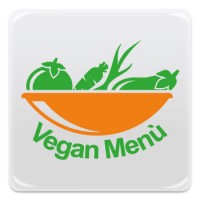 Pittogramma adesivo effetto lente "vegan menu"