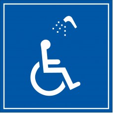 Etichetta "Doccia accessibile ai disabili"