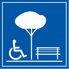 Cartello in Dibond "Giardino accessibile ai disabili"