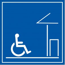 Cartello in Dibond "Terreno agevole per disabili"