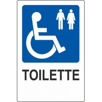 Cartello in Dibond "Disabili - toilette uomo donna"