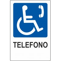 Cartello in Dibond "Disabili - telefono"