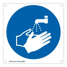 Cartello obbligatorio lavarsi le mani