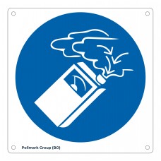 Cartello obbligatorio utilizzare rilevatore di gas
