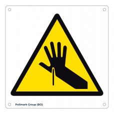 Cartello pericolo perforazione mano-dita
