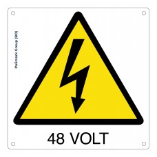 Cartello pericolo 48 volt