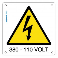 Cartello pericolo 380-110 volt