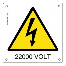 Cartello pericolo 22000 volt