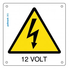 Cartello pericolo 12 volt