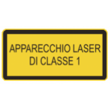 Etichetta apparecchio laser di classe 1