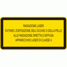 Etichetta radiazioni laser - Evitare l'esposizione dell'occhio o della pelle
