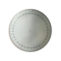Goniometro in alluminio spessore mm.1 Ø mm.80 Goniometro in alluminio spessore mm.1 Ø mm.80