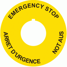 Indicatore emergency stop-not aus-arret d'urgence