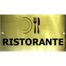 Pittogramma in ottone mm.1,5 "ristorante"