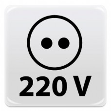 Pittogramma adesivo effetto lente "220 volt"