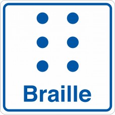 Etichetta accessibilità per disabili "Braille"