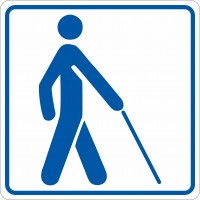Etichetta accessibilità per disabili "Non vedenti"