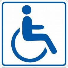 Etichetta accessibilità per disabili "Sedia a rotelle"
