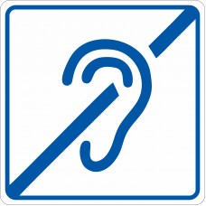 Etichetta accessibilità per disabili "Persone sorde"