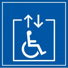 Etichetta "Ascensore a norma per disabili"