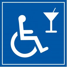 Etichetta "Bar accessibile ai disabili"