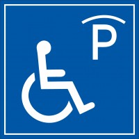 Etichetta "Parcheggio accessibile ai disabili"