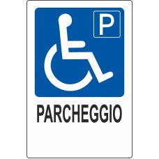 Cartello in Dibond "Disabili - parcheggio"